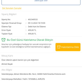 Zamanında Teslim Edilmeyen Sipariş Ve İade Sorunu