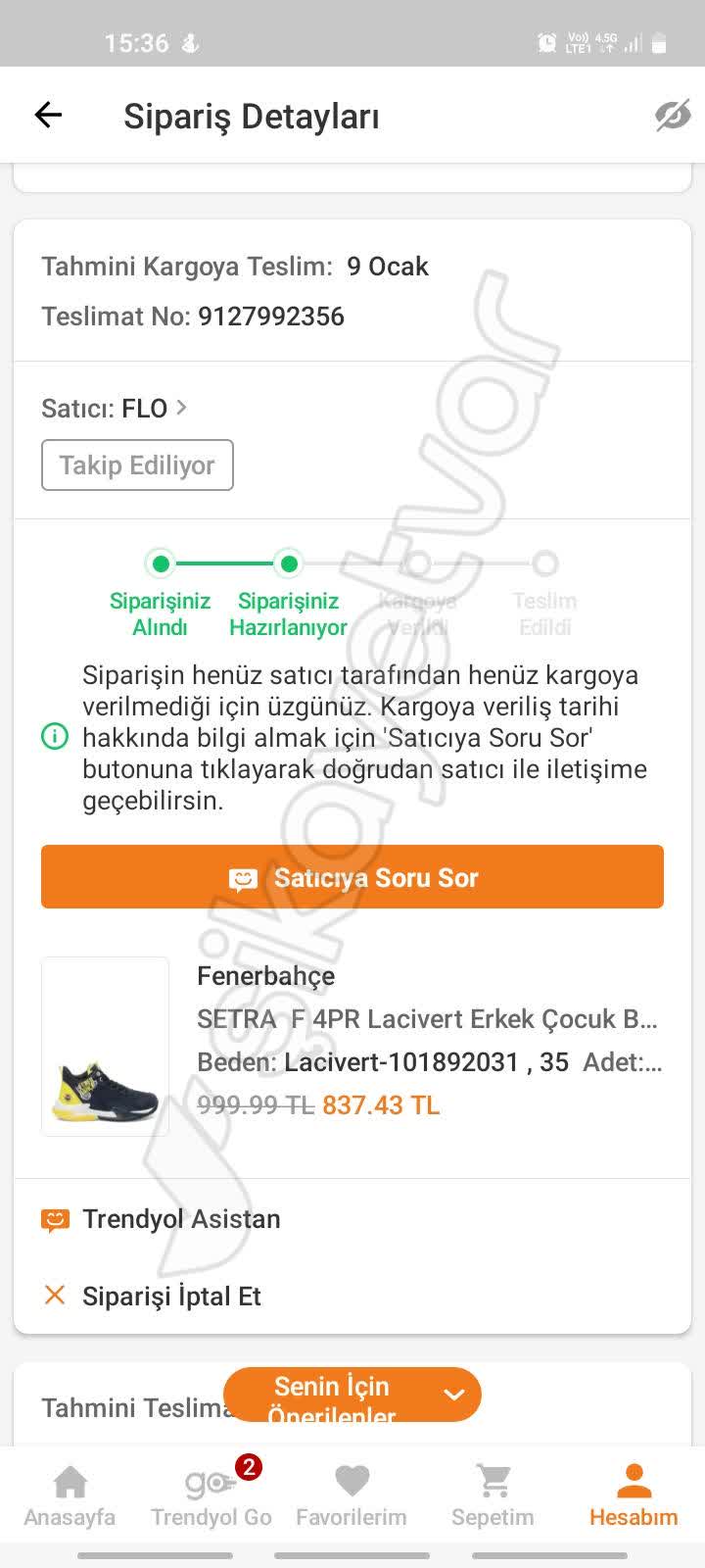 TRENDYOL SIPARI INI TESLIM ALMADAN I ADE ETME AD MLAR VE DIKKAT visual data 2