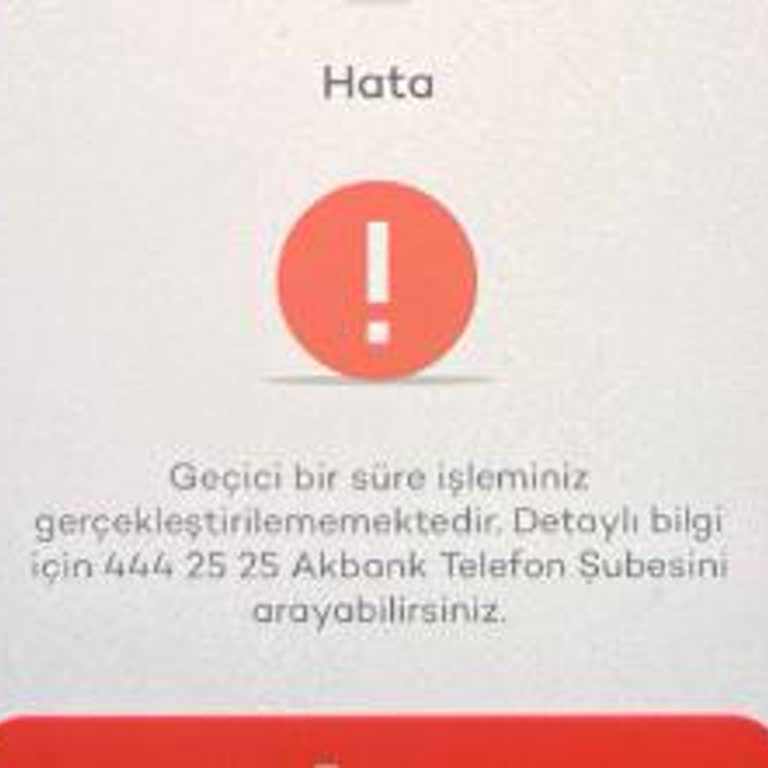 Akbank Mobil Uygulama Erişim Sorunu