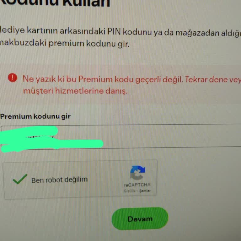 Yemeksepeti Puanlarıyla Alınan Spotify Kodu Geçersiz Çıktı