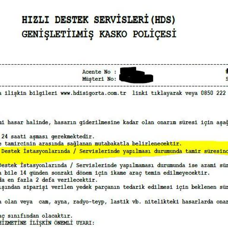 Hdi Sigorta Orijinal Yedek Par莽a 陌stiyorum 艦ikayetvar