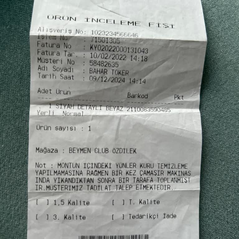 Montumun İade Sürecinde Beymen Club Hayal Kırıklığı