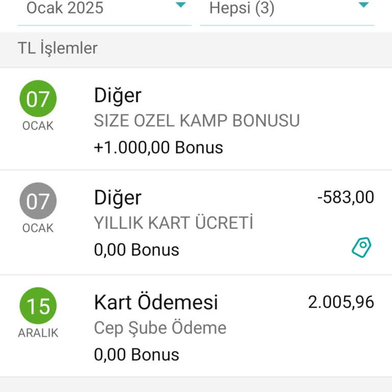 Haksız Kart Aidatı İadesi Talebi