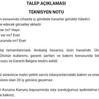 Hepsiburada'da Vestel Buzdolabı Değişiminde Sorunlar