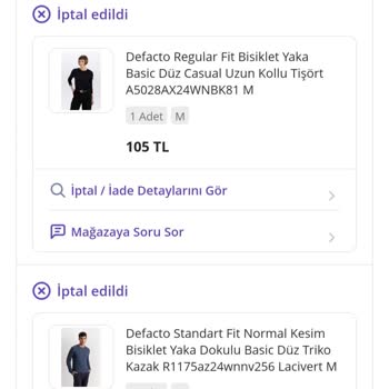 Yanlış Fiyatla İptal Edilen Ürünler