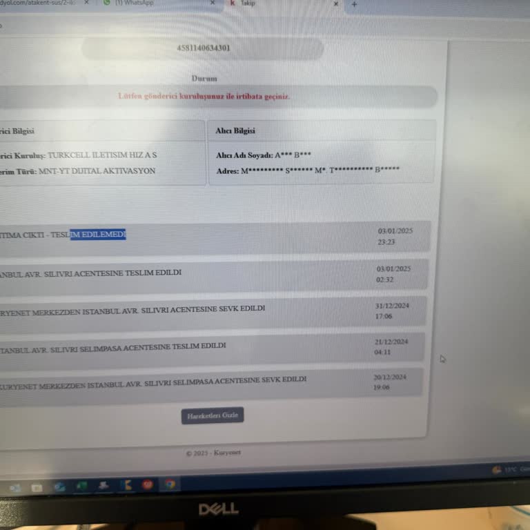Kuryenet Teslimat Sorunu: Beklenen Sim Kart Ulaşmıyor