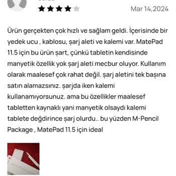 Huawei M-pencil Şarj Aleti Eksikliği Mağduriyeti