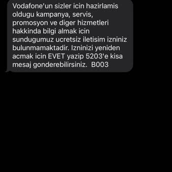 Vodafone'dan İstemediğim SMS'ler Ve Ulaşılmaz Müşteri Hizmetleri