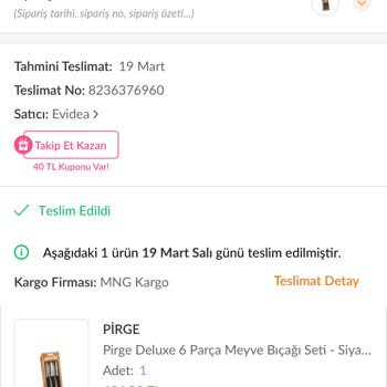 Pirge Bıçak Setinde Paslanma Sorunu