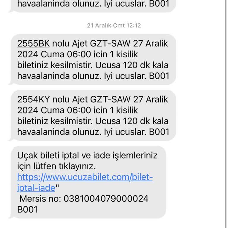 Ucuzabilet Yanlış Para İadesi ve Müşteri Mağduriyeti