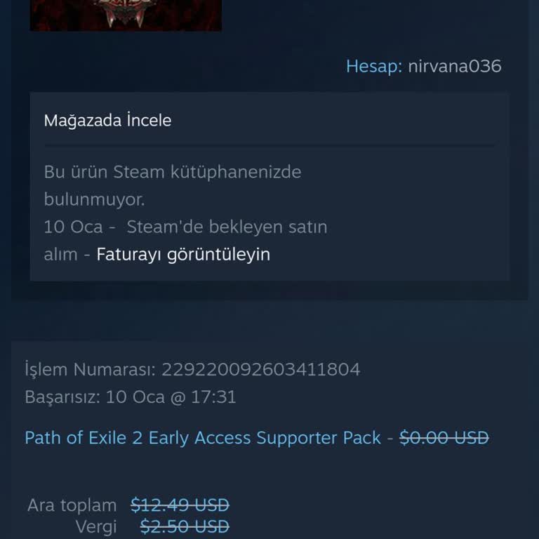 Steam'de Satın Alma Sorunu Ve Papara Onay Gecikmesi