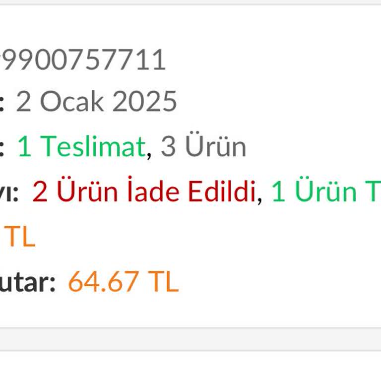 Yanlış Ürün Ve Eksik İade Sorunu