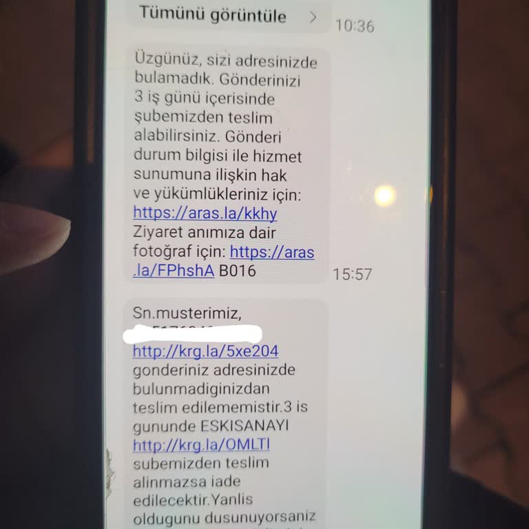 Aras Kargo Adres Bulamama Sorunu Ve Yanıltıcı Mesajlar
