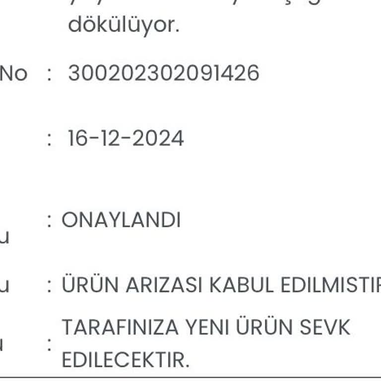 Garanti Kapsamında Sorunlu Ürün Ve İletişim Eksikliği