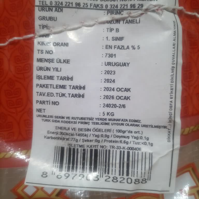 Pirinçte Beklenmedik Koku Sorunu