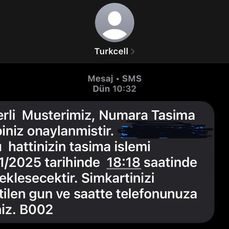 Numara Taşıma Sonrası Hattım Çalışmıyor