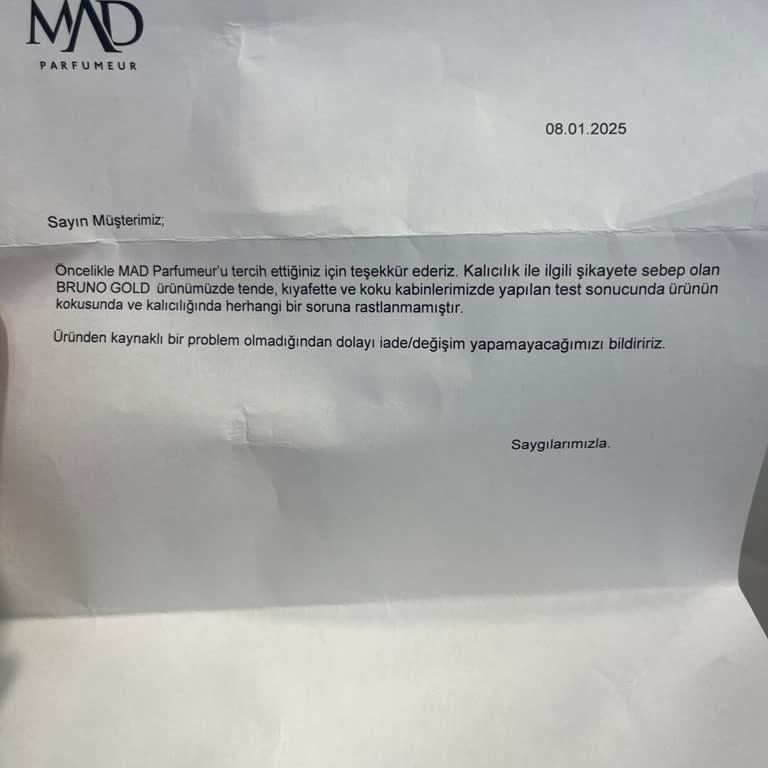 Bruno Gold Parfümde Kalıcılık Ve Koku Sorunu