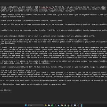 Dacia Duster İle Yaşanan Uzun Yol Kabusu