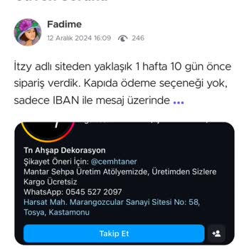 Sahte Instagram Hesabı Üzerinden Yapılan Yanıltıcı Sehpa Satışı