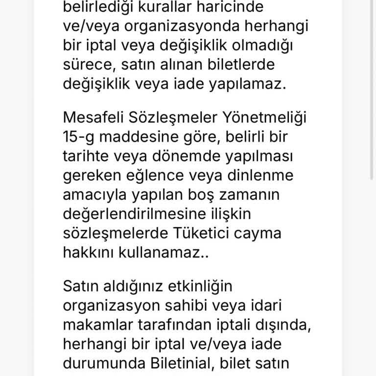 Bilet İptal Seçeneği Olmayan Site Mağduriyeti