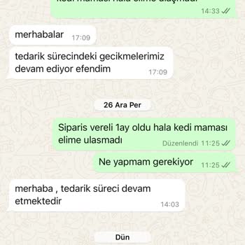 45 Gündür Beklenen Kedi Maması Ve İade Sorunu