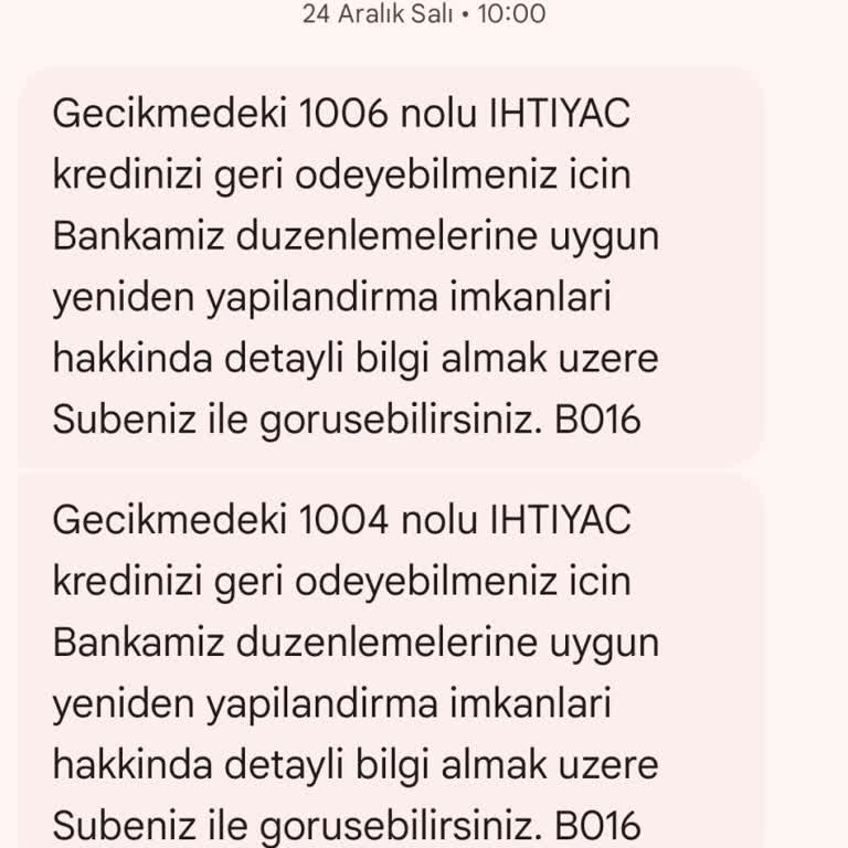 Ziraat Bankası'nda Kredi Yapılandırma Sorunu
