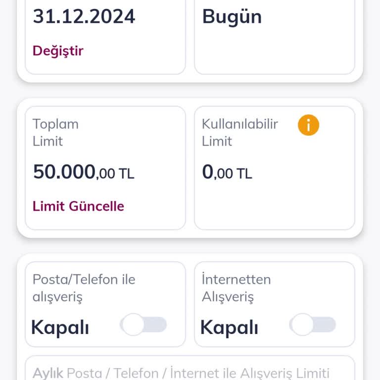 Kredi Kartı Limiti Açılmıyor Mağduriyet Yaşıyorum