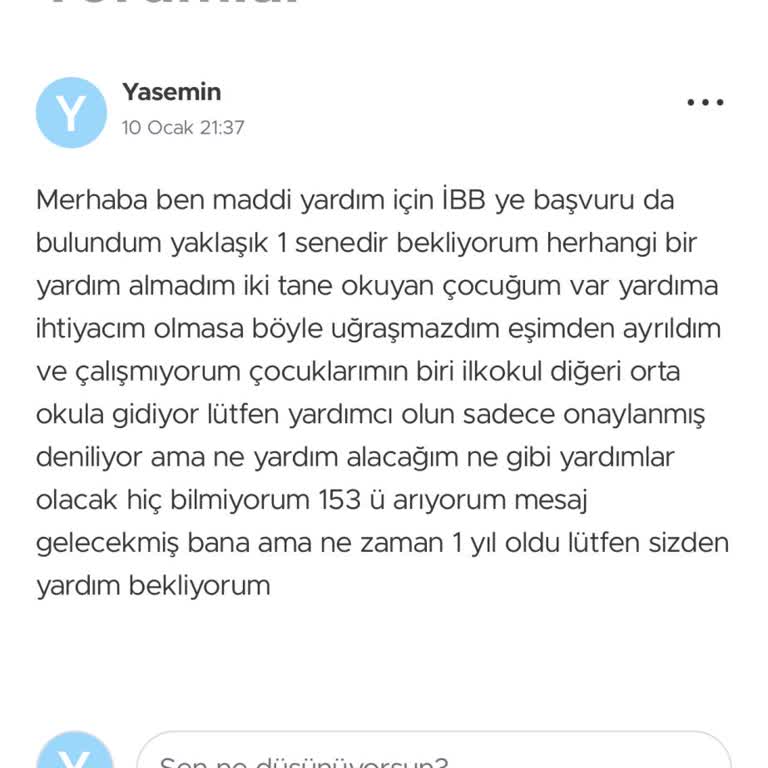 Maddi Yardım Bekleyen Anne