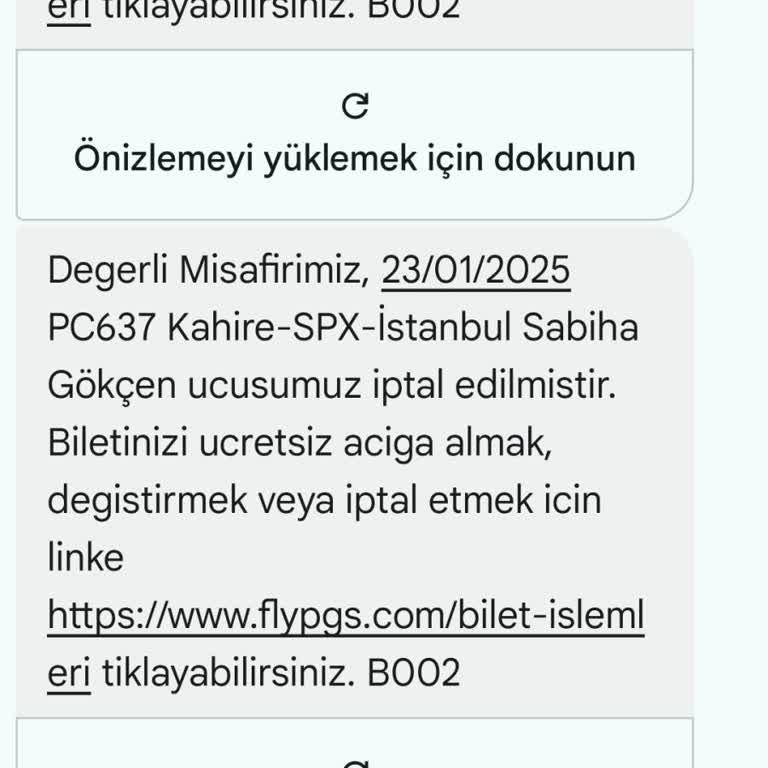 Pegasus'un Yanıltıcı İptal Mesajları Yolcuları Mağdur Ediyor