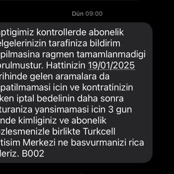 Turkcell'de Evrak Eksikliği Mağduriyeti