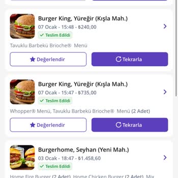 Getir Yemek'te Tekrarlayan İptal Sorunu