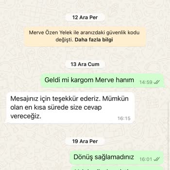 Ürün Değişiminde Yanıtsız Kalan Firma