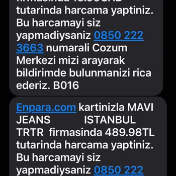 Enpara Kredi Kartında Güvenlik Açığı Ve Bilgilendirme Eksikliği