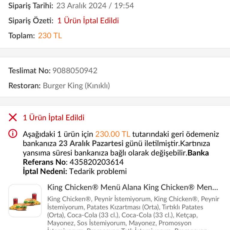 Trendyol İptal Edilen Siparişin İadesi Yapılmadı