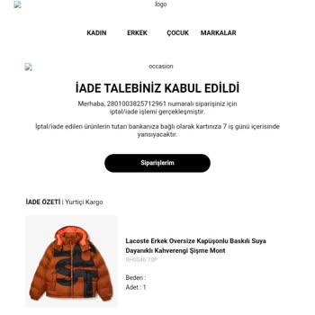 Yanlış İade Talebi Ve Geciken Sipariş