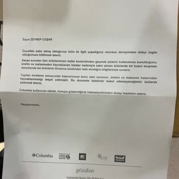 Kalitesiz Ürün Ve İlgisiz Müşteri Hizmetleri