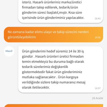 Kırık Yemek Takımı Ve Geciken Ürün Gönderimi