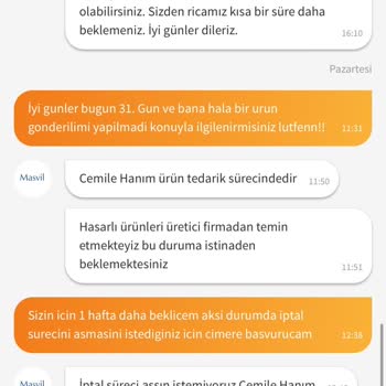 Kırık Yemek Takımı Ve Geciken Ürün Gönderimi