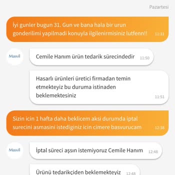 Kırık Yemek Takımı Ve Geciken Ürün Gönderimi