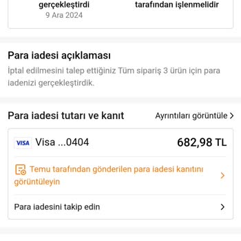Temu'da İptal Edilen Alışverişin İadesi Bekleniyor