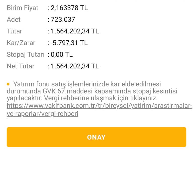 VakıfBank Para Piyasası Fonunda Anında Zarar Şoku