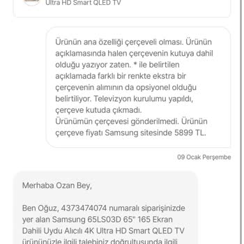 Yanıltıcı Çerçeve Bilgisi Ve Yetersiz Müşteri Hizmeti