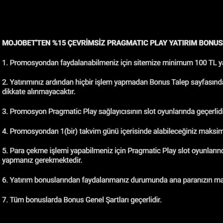 Mojobet Promosyon Kuralları Ve Beklenmeyen Çevrim Şartları