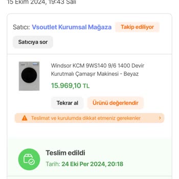Yeni Alınan Çamaşır Makinesi Kullanılmadan Bozuldu