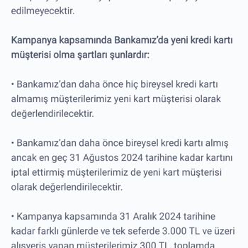 Kredi Kartı Kampanyasında Puan Sorunu