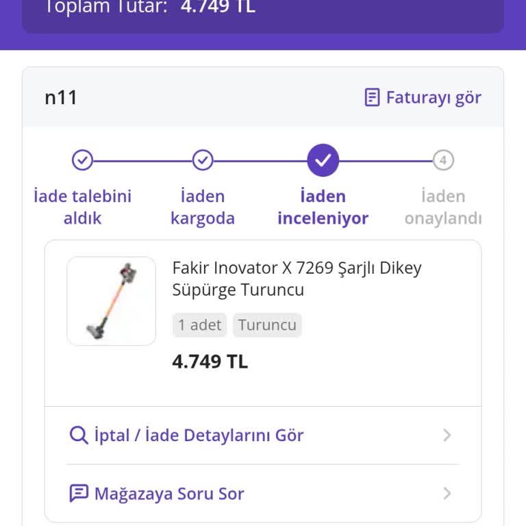 N11'den Aldığım Ürün Bozuldu, Para İadesi Yapılmıyor!