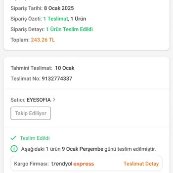 Trendyol Ekspres Kargo Teslimat Sorunu