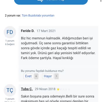 Arçelik Buzdolabı Kronik Sorunu Ve Servis Mağduriyeti
