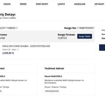 Tergan Deri Ayakkabı: Yırtılma Sorunu Ve Yetersiz Müşteri Hizmeti