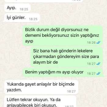 Halı Yıkama Hizmetinde Leke Çıkmaması Ve Saygısız İletişim